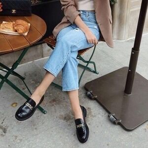 Sam Edelman Christy Horsebit Loafers Black Leather Preppy Chic Size 6